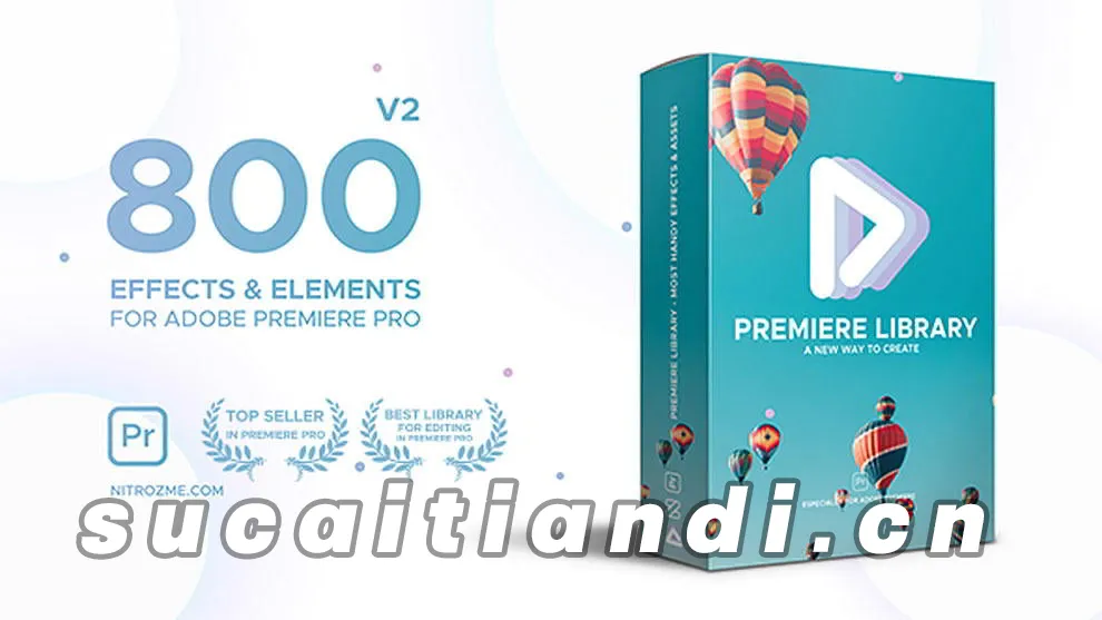 [PR预设] 800 种 Premiere Pro 特效和元素的素材库